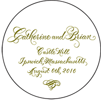 Classic Calligraphy Letterpress Coaster Design Small