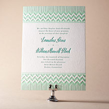'Classic Chevron Letterpress Invitation Design Small'