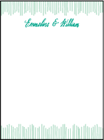 Classic Chevron Letterpress Thank You Card Flat Design Small