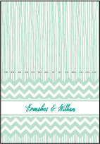 Classic Chevron Letterpress Thank You Card Fold Design Small