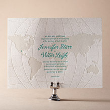 'Classic Destination Letterpress Invitation Design Small'