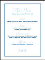 Commodore Letterpress Menu Design Small