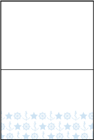 Commodore Letterpress Placecard Fold Design Small
