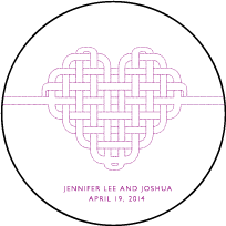 Connected Letterpress Coaster Design Small