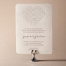 'Connected Letterpress Invitation Design Small'