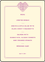 Connected Letterpress Menu Design Small