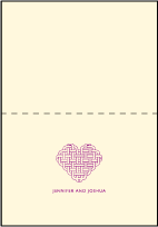 Connected Letterpress Thank You Card Fold Design Small