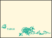 Conservatory Letterpress Favor Card Design Small