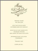 Coronado Letterpress Menu Design Small