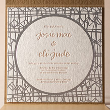 Dada Letterpress Invitation Design Small