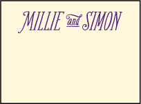 Darling Millie Letterpress Favor Card Design Small