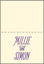 Darling Millie Letterpress Thank You Card Fold Design Small