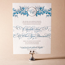 'Delambre Classic Letterpress Invitation Design Small'