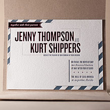 Destination Post Letterpress Invitation Design Small