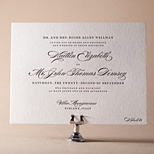 'Deveril Letterpress Invitation Design Small'