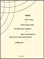 Duet Letterpress Menu Design Small