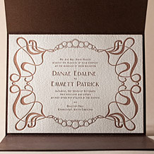 'Emile Letterpress Invitation Design Small'