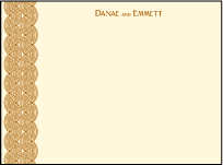 Emile Letterpress Thank You Card Flat Design Small