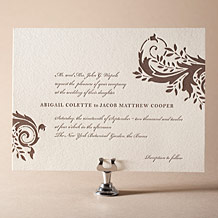 'Empire Letterpress Invitation Design Small'
