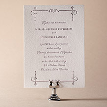 'English Waltz Letterpress Invitation Design Small'