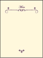 English Waltz Letterpress Menu Design Small