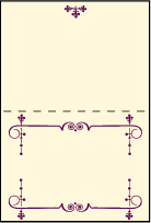 English Waltz Letterpress Placecard Fold Design Small