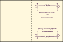 English Waltz Letterpress Program Design Small
