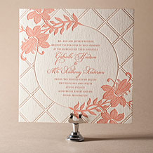 'Enya Letterpress Invitation Design Small'