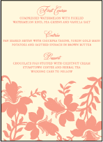 Enya Letterpress Menu Design Small