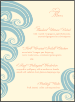 Erte Beach Letterpress Menu Design Small