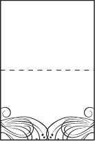 Evelyn Letterpress Placecard Fold Design Small