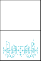 Exuberance Letterpress Placecard Fold Design Small