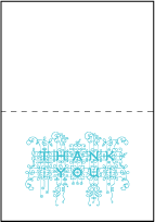 Exuberance Letterpress Thank You Card Fold Design Small