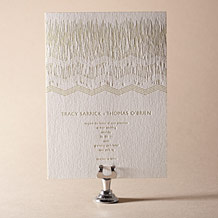 'Fields Letterpress Invitation Design Small'