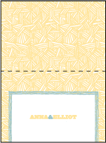 Fieno Letterpress Thank You Card Fold Design Small