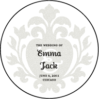 Fleur De Lys Letterpress Coaster Design Small