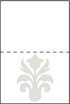 Fleur De Lys Letterpress Placecard Fold Design Small