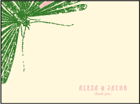Flit Letterpress Thank You Card Flat Design Small