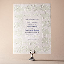'Flora Letterpress Invitation Design Small'