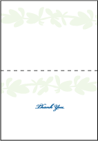 Flora Letterpress Thank You Card Fold Design Small