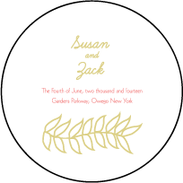 Floral Wreath Letterpress Coaster Design Small