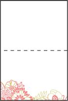 Floral Wreath Letterpress Placecard Fold Design Small