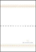 Florosa Letterpress Thank You Card Fold Design Small