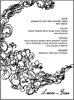 Flourish Letterpress Menu Design Small