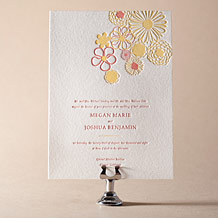'Floweret Letterpress Invitation Design Small'