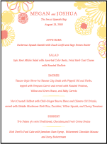 Floweret Letterpress Menu Design Small