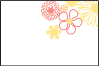Floweret Letterpress Placecard Flat Design Small