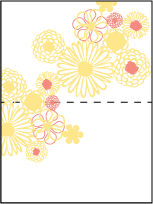 Floweret Letterpress Placecard Fold Design Small