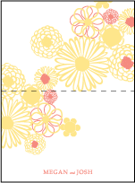 Floweret Letterpress Thank You Card Fold Design Small