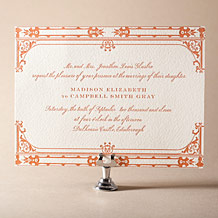 'Fontaine Letterpress Invitation Design Small'